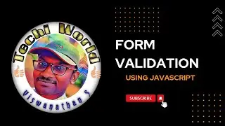 Form Validation | Using JAVASCRIPT | தமிழ்
