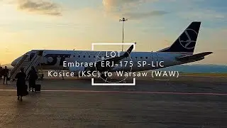 LOT Flight from Kosice to Warsaw with Embraer ERJ 175 FULL FLIGHT Highlights