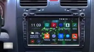 Top quality new Quad core Android 4.4.4 kitkat navigation for Volkswagen, Skoda, Full review. PART 2