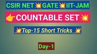 Day-1💥 Countable Set💥CSIR NET 🌟 GATE 💥 IIT-JAM