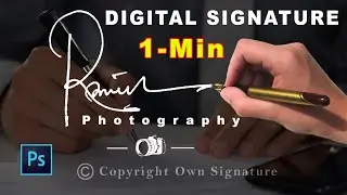 Create Own Signature Logo for Photography 📷 How to create a digital signature in photoshop