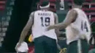 PA Announcer's Call on a Mike Harris slam DUNK