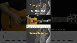 One More Light - Linkin Park - Fingerstyle Guitar Tutorial + TAB & Lyrics  #fingerstyleguitar