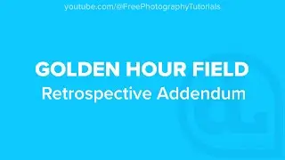 Explaining a potential solution to the issue in the Golden Hour Field tutorial