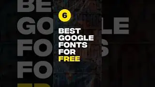 Best Google fonts for free Part 1 🔥 