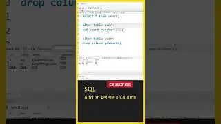 SQL Tutorial For Beginners, (Add, Delete Column), SQL Full Course in Telugu, SQL Course, Learn SQL