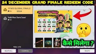AAJ FFWS REDEEM CODE KAISE MILEGA | HOW TO GET FREE FIRE WORLD SERIES 2024 GLOBAL FINALS CODE TODAY