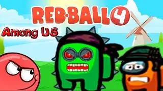 Red ball vs Among us BOSS mod WALKTHROUGH gameplay
