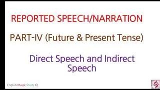 REPORTED SPEECH /NARRATION PART- IV