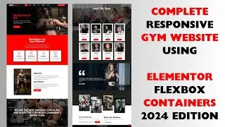 Design a Stunning GYM Website Using ELEMENTOR | WordPress Tutorial 2024🔥🔥