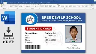 How to Make a Student ID Card in Microsoft Word  I  Barcoded  ⬇ DOWNLOAD FREE (2022)