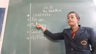 Class 1 E.V.S. Chapter 19: The Weather | Book Work And Copy Work | Part-IV