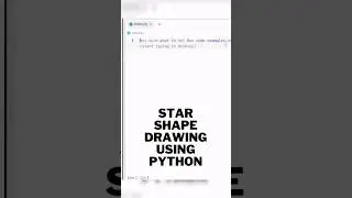 Python || Star shape drawing || 