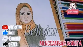 Menggambar Wanita Berhijab | Drawing | tutorials | viral #viralvideo #drawing #draw #art #sketch