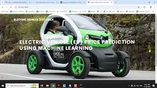 Electric Vehicle (EV) Price Prediction using Machine Learning | Python Final Year IEEE Project 2024