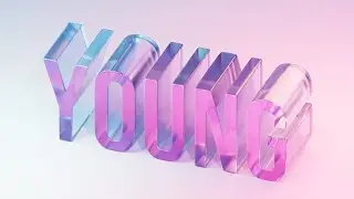 How to make transparent glass 3D text in Blender: Tutorial #3d