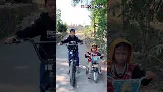 AZKA JATUH DARI SEPEDA😬🙏 