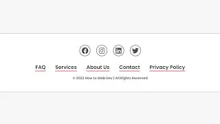 Minimalist Footer Design with HTML & CSS | Step by Step Tutorial