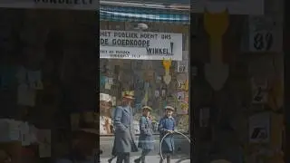 Amsterdam Storefront in 1931 - Restored Footage