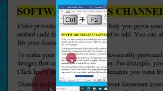 How to Print a Word Document using Keyboard Shortcuts