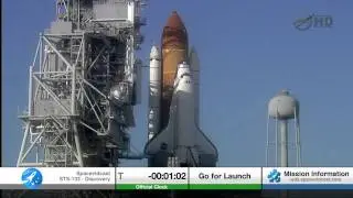 STS-133 The Final Launch of Space Shuttle Discovery including T-5 hold