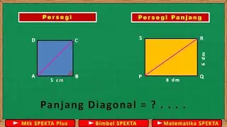 Menghitung Panjang Diagonal Persegi dan Diagonal Persegi Panjang