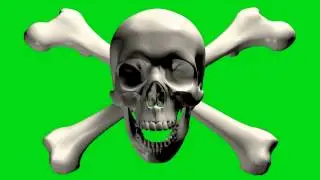 Green screen skull