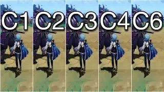 solo eula C1 to C6 changes damage showcase : genshin impact