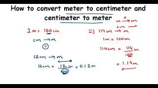 How to convert meter to centimeter and centimeter to meter // how to convert m to cm and cm to m