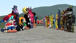 FNF VS FNAF!! Garry's Mod [Friday Night Funkin' Characters VS Five Nights at Freddy's Animatronics]