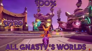 Spyro The Dragon - Gnasty's Worlds 100% Guide