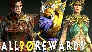 ALL 90+ Diablo 4 Season 2 NEW Battle Pass Rewards & Items - Mounts, Transmog Sets, Pets