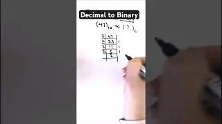 How to convert decimal to binary easy way / Decimal to Binary Conversion / decimal to binary /