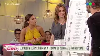 El contrato prenupcial de Pollo Álvarez y Tefi Russo - Cortá por Lozano 2019