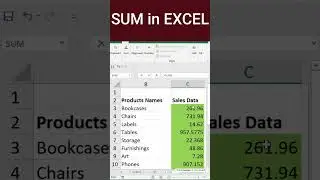 Sum Function in excel 