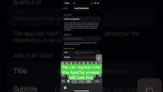 Creating Experiences for AppClips #swift #swiftprogramming #tutorial