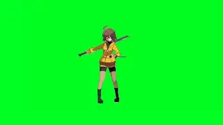 Green Screen Animation - Karate Girl 
