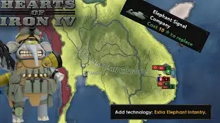 HOI4 Unlocking ELEPHANT TECHNOLOGY as The Kingdom of Siam/Thailand!