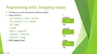 COMP1010 Swapping Variables