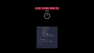 CLOCK LOADING ANIMATION WITH CSS ONLY🔥 | ONLY CSS ANIMATION 