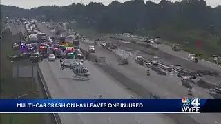 One hurt in crash on I-85 in Cherokee County, troopers say