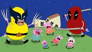 Zombie Apocalypse, Deadpool & Wolverine Visit Peppa🧟‍♀️ | Peppa Pig Funny Animation