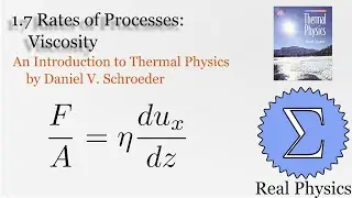 1.7 Rates of Processes: Viscosity (Thermal Physics) (Schroeder)