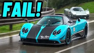 Pagani Raduno CANCELLED! Zonda's driving in the rain!