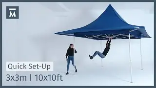 How to Set up a 3x3 m Gazebo With Awnings in 60 Seconds | Mastertent®