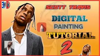 Travis scott|how to paint pictures|using autodesk sketchbook app😲🙀🙀|viral