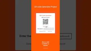 QR Code Generater using HTML CSS and JavaScript Project #css #shorts #web