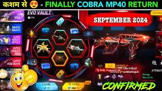 Next Evo Vault Event 2024 september Month Evo Vault Event | Cobra Mp40 Return In Evo Vault FF