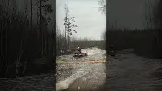 CFMOTO преодолевают брод. Второй cf overland без шноркелей  #atv #квадроциклы  #cfmoto
