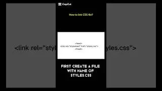How to link CSS file with HTML? 